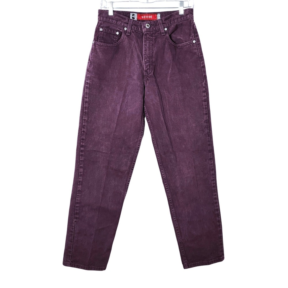 Vintage Levi's Silver Tab Loose Fit‎ Mom Jeans Purple Wash Size 9 JR M USA Made